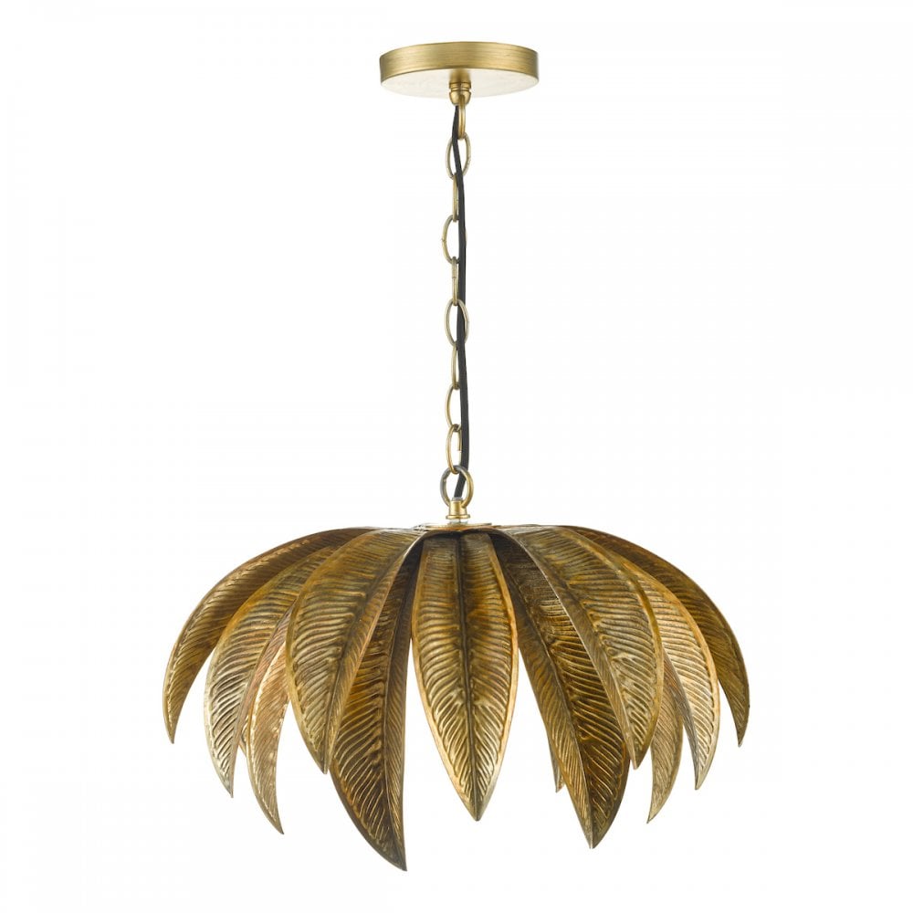 Cara Stylish Single Ceiling Pendant In Antique Gold Finish CAR0135