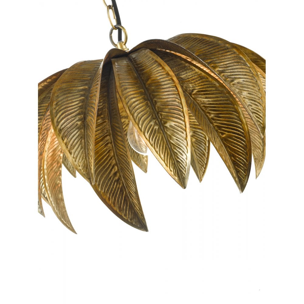 Cara Stylish Single Ceiling Pendant In Antique Gold Finish CAR0135
