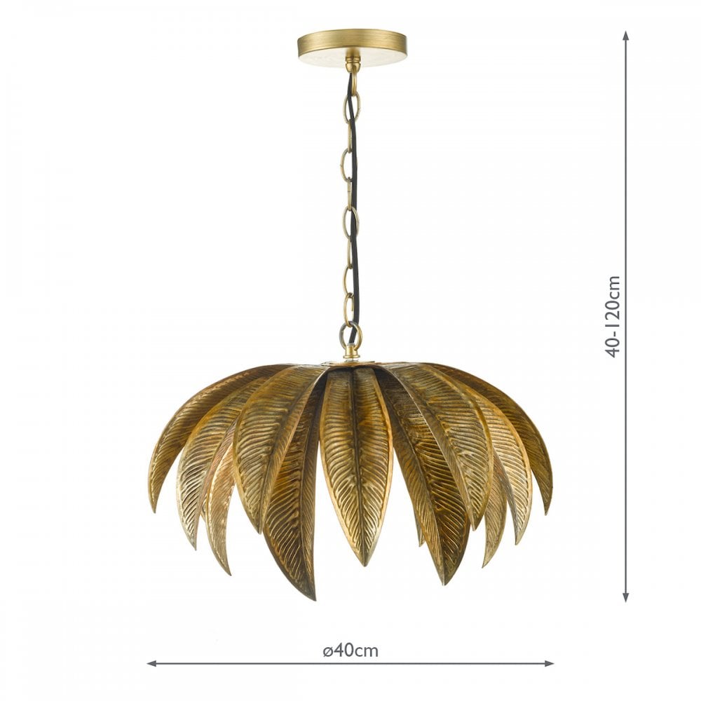 Cara Stylish Single Ceiling Pendant In Antique Gold Finish CAR0135