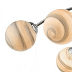 Izzy Stylish 6 Light Semi Flush Light In Chrome Finish With Planet Shades IZZ0650-07