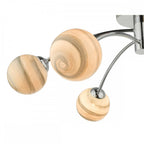 Izzy Stylish 6 Light Semi Flush Light In Chrome Finish With Planet Shades IZZ0650-07