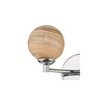 Izzy Stylish 2 Light Wall Light In Chrome Finish With Planet Shades IZZ0950-07