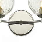 Izzy Stylish 2 Light Wall Light In Chrome Finish With Glass Shades IZZ0950-03