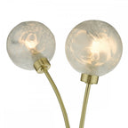 Avari Modern 2 Light Wall Light In Brass Finish With Glass Shades AVA0941