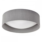 Nysa Contemporary Medium Flush Ceiling Light With Grey Silk Shade NYS5039