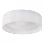 Nysa Contemporary Medium Flush Ceiling Light With White Silk Shade NYS502
