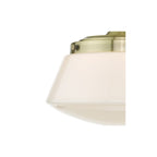 Caden Classic Bathroom Semi Flush Ceiling Light In Antique Brass Finish IP44 CAD0175