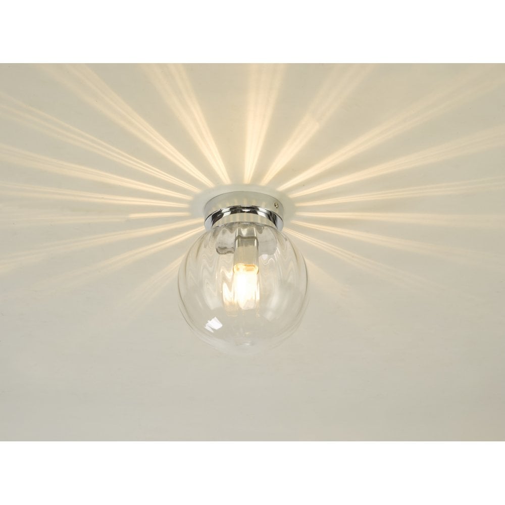 Kavi Classic Bathroom Ceiling Light In Polished Chrome Finish IP44 KAV0150