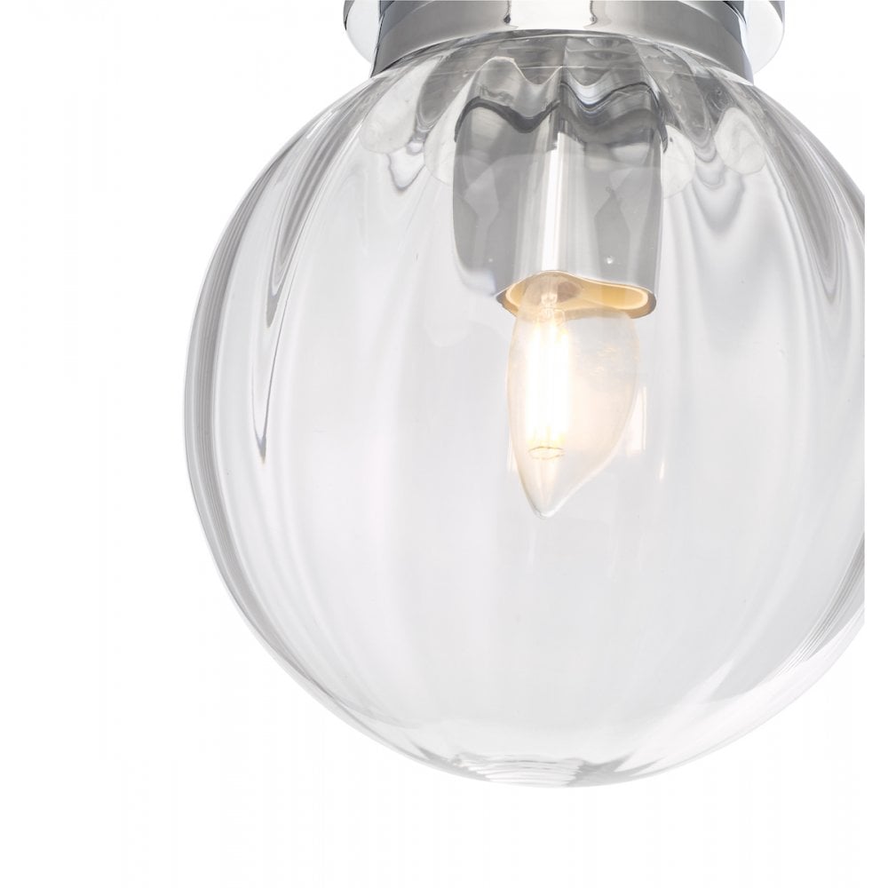 Kavi Classic Bathroom Ceiling Light In Polished Chrome Finish IP44 KAV0150