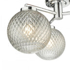 Wayne Bathroom 3 Light Semi Flush Ceiling Light In Polished Chrome Finish IP44 WAY5350
