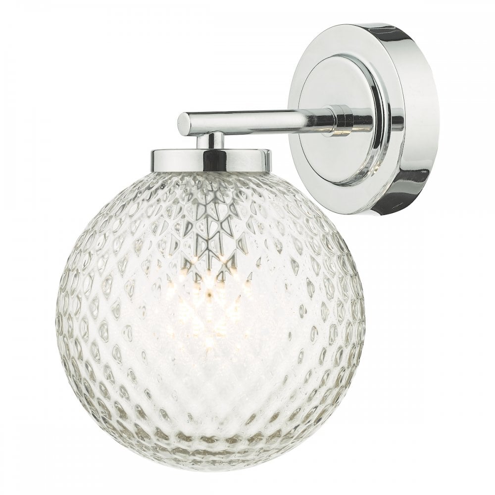 Wayne Bathroom Single Wall Light In Polished Chrome Finish IP44 WAY0750
