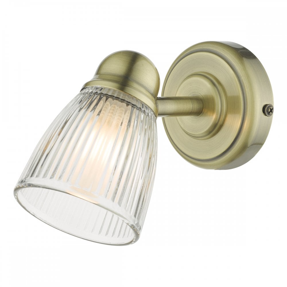 Cedric Bathroom Single Wall Light In Antique Brass Finish IP44 CED0775