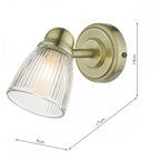 Cedric Bathroom Single Wall Light In Antique Brass Finish IP44 CED0775