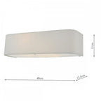 Ronda Modern 2 Light Wall Light With Ivory Shade RON092