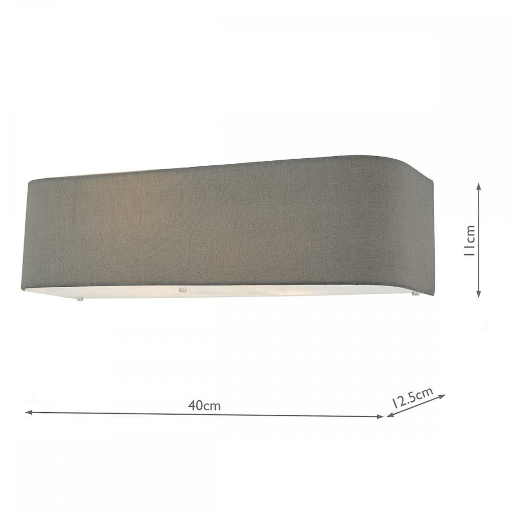 Ronda Modern 2 Light Wall Light With Grey Shade RON0939