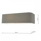 Ronda Modern 2 Light Wall Light With Grey Shade RON0939