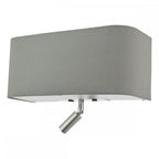 Ronda Modern 3 Light Wall Light With Grey Shade And Reading Light RON7139L