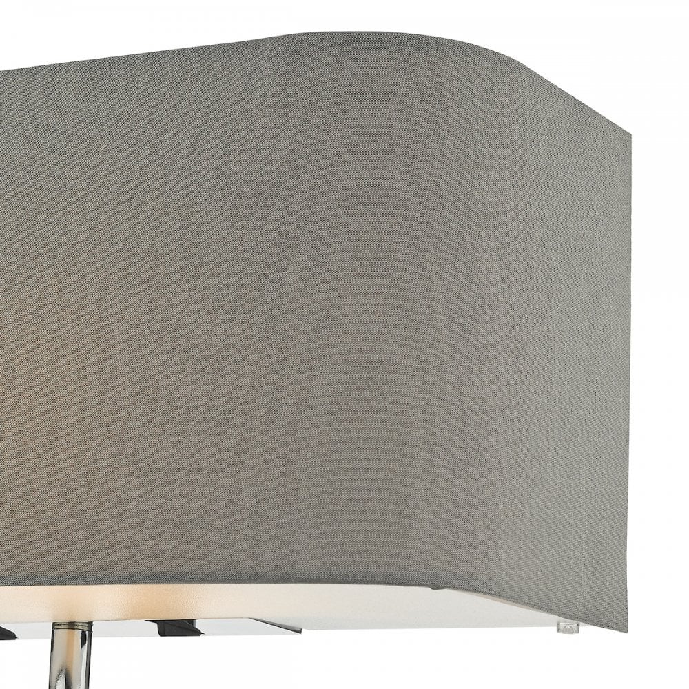 Ronda Modern 3 Light Wall Light With Grey Shade And Reading Light RON7139L