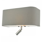 Ronda Modern 3 Light Wall Light With Grey Shade And Reading Light RON7139L