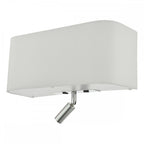 Ronda Modern 3 Light Wall Light With Ivory Shade And Reading Light RON712L