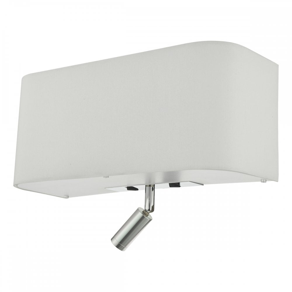 Ronda Modern 3 Light Wall Light With Ivory Shade And Reading Light RON712L