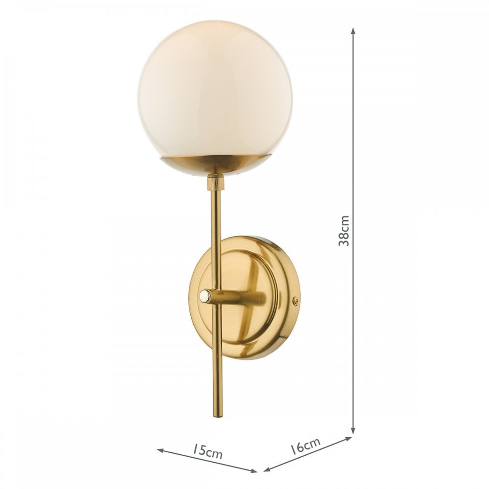 Bombazine Modern Single Wall Light In Natural Brass Finish BOM0735