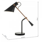 Jack Modern Task Table Lamp In Black And Antique Copper Finish JAC4064