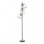 Tower Modern 3 Light Floor Lamp In Matt Black And Copper TOW4922