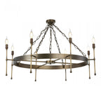 Durrell 8 Light Ceiling Pendant Light In Antique Brass Finish DUR0875
