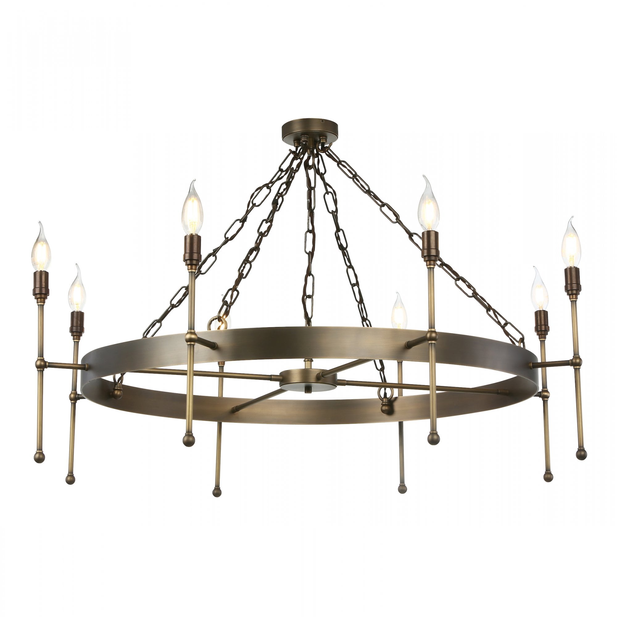 Durrell 8 Light Ceiling Pendant Light In Antique Brass Finish DUR0875