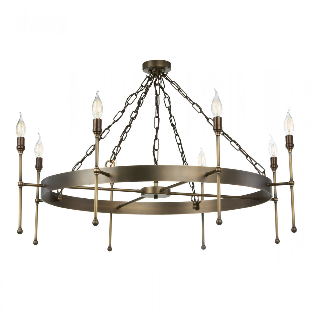Durrell 8 Light Ceiling Pendant Light In Antique Brass Finish DUR0875