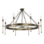 Durrell 8 Light Ceiling Pendant Light In Antique Brass Finish DUR0875