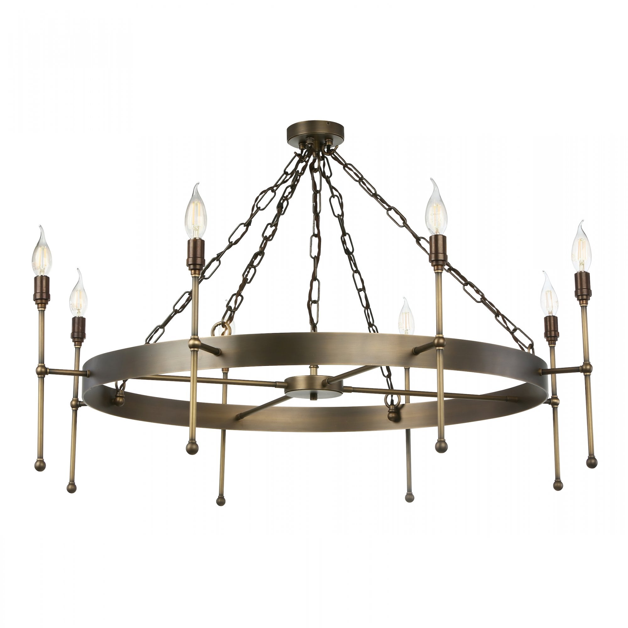 Durrell 8 Light Ceiling Pendant Light In Antique Brass Finish DUR0875