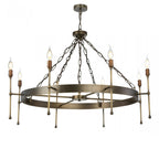 Durrell 8 Light Ceiling Pendant Light In Antique Brass Finish DUR0875