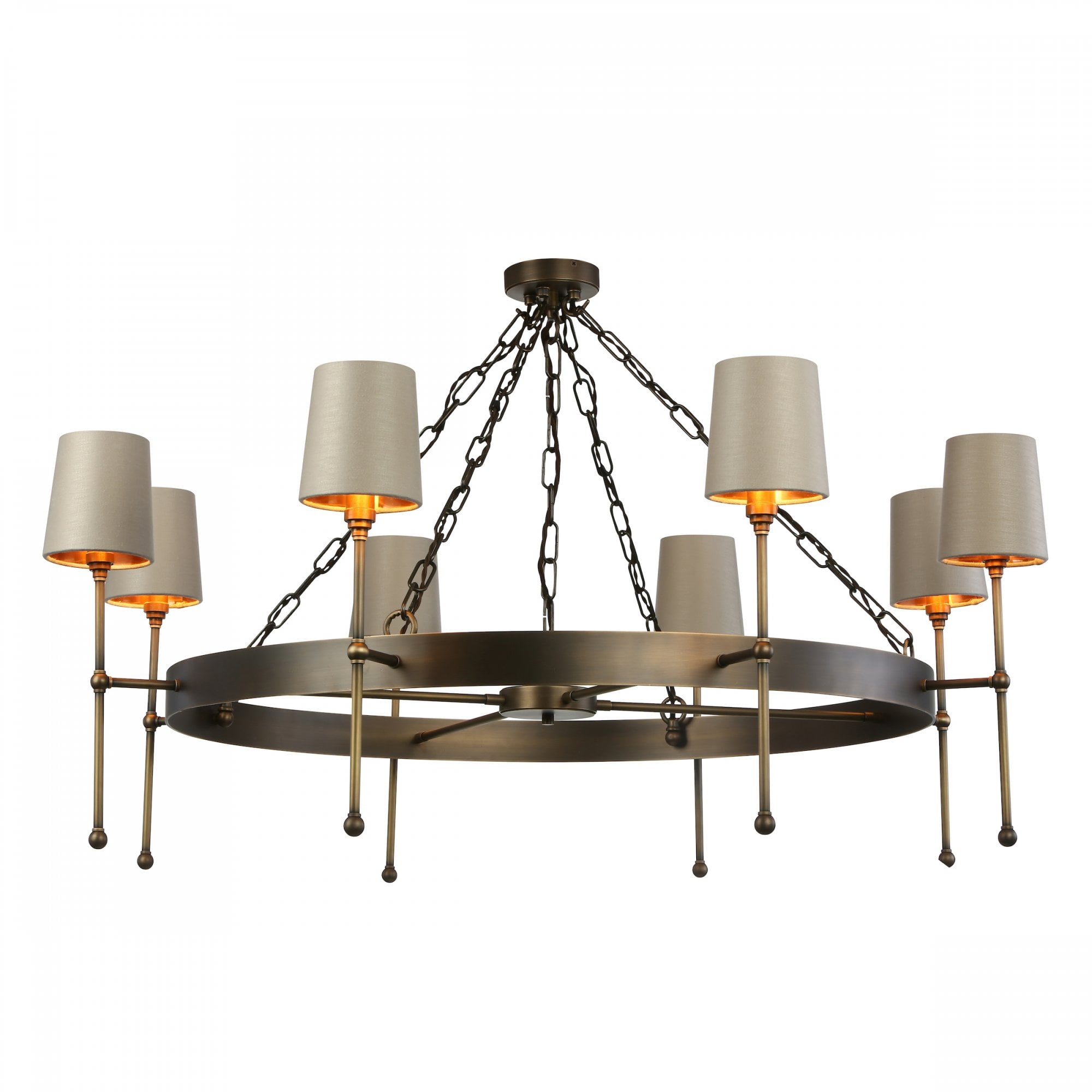 Durrell 8 Light Ceiling Pendant Light In Antique Brass Finish DUR0875