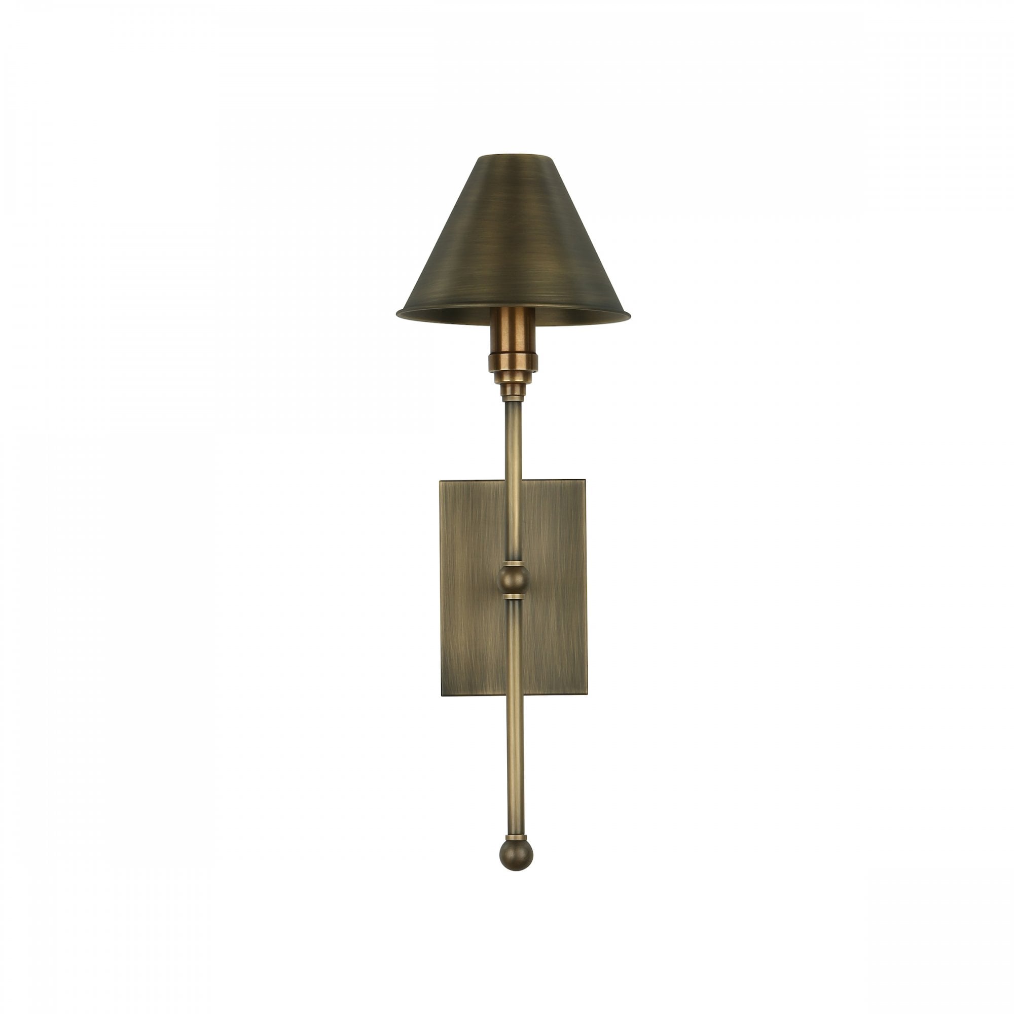 Durrell 1 Light Wall Light Fitting Only In Antique Brass Finish DUR0775