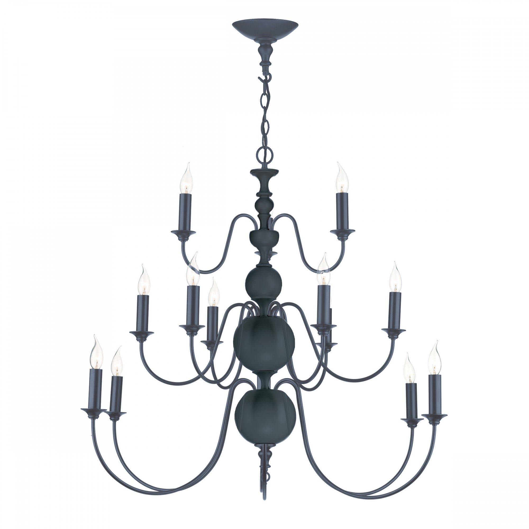 Flemish Stylish 15 Light Ceiling Pendant Light In Smoke Blue Finish FLE1523