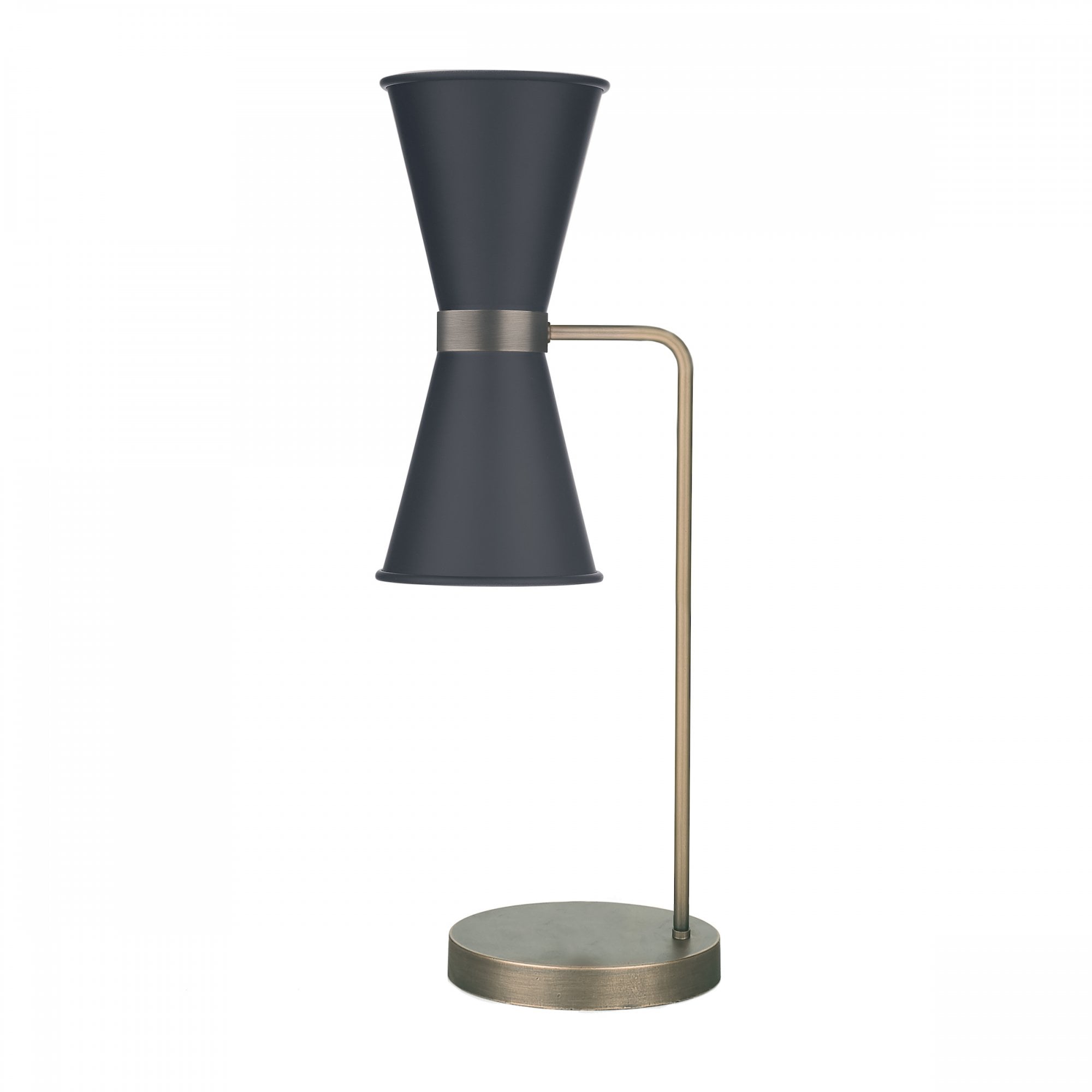 Hyde Modern Table Lamp In Smoke Blue And Antique Brass HYD4223AB