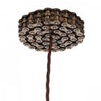 Loxley Industrial Single Ceiling Pendant Light In Bronze Finish With Cage LOX0163