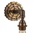 Loxley Industrial Single Wall Light In Bronze Finish With Cage LOX0763
