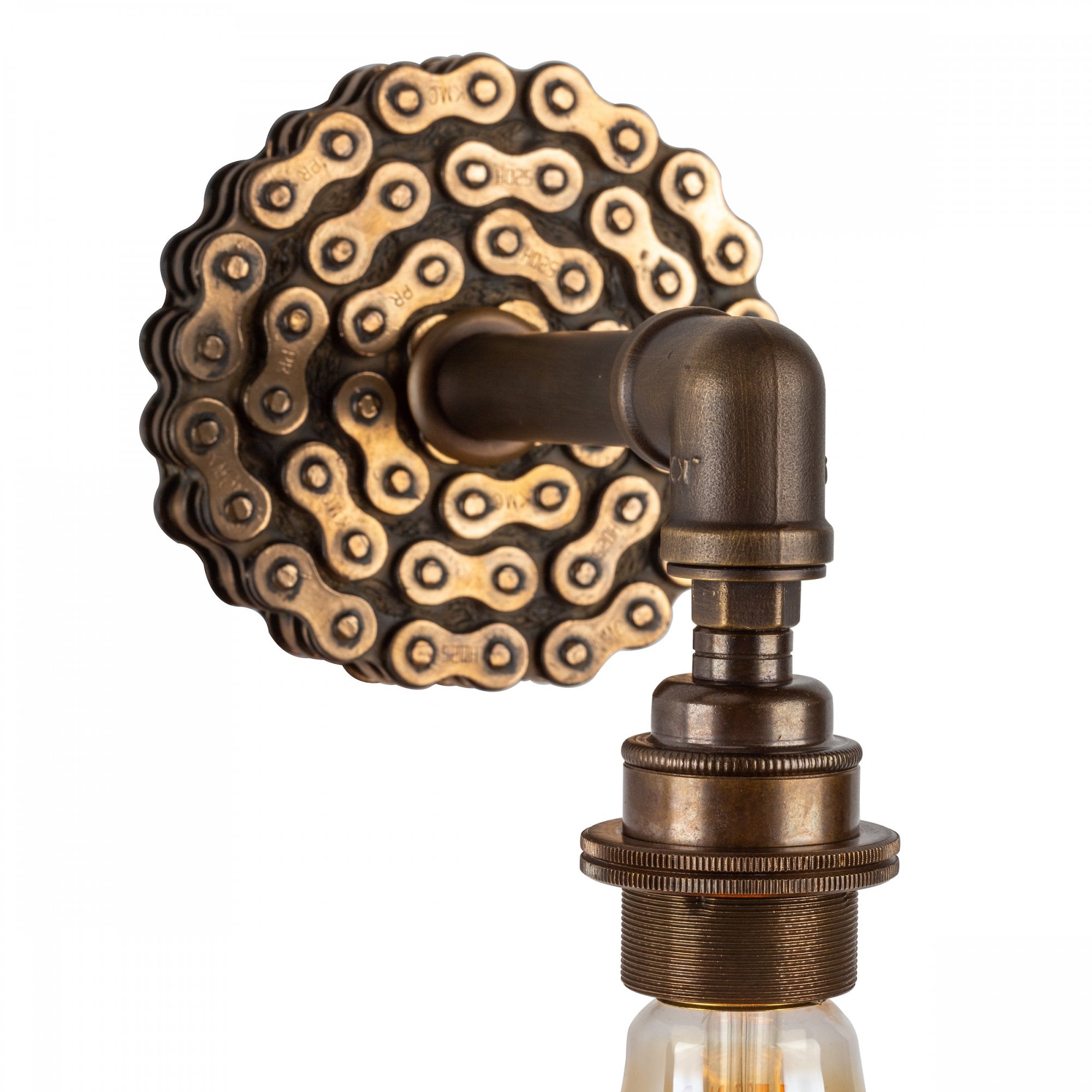 Loxley Industrial Single Wall Light In Bronze Finish With Cage LOX0763