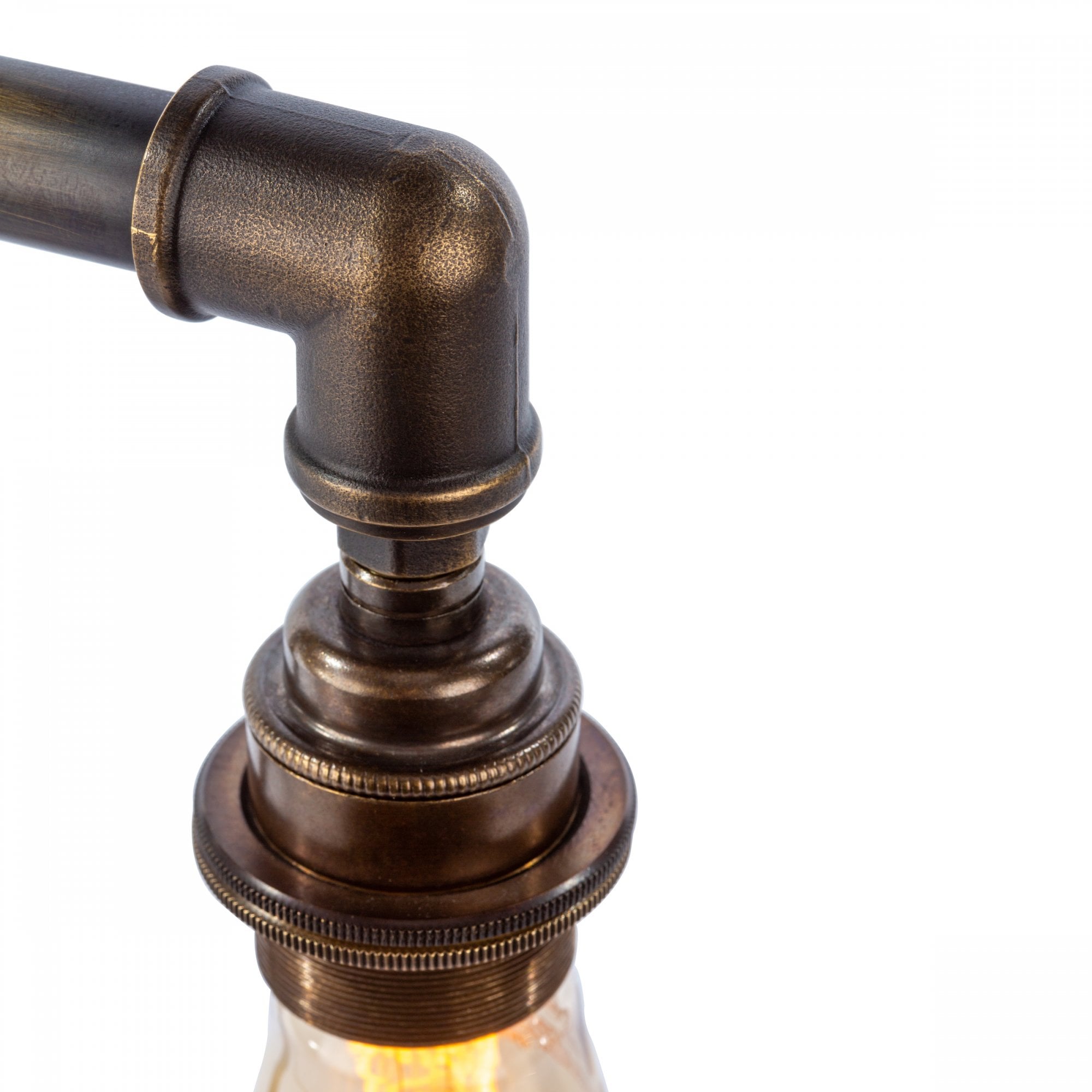 Loxley Industrial Single Table Lamp In Bronze Finish With Cage LOX4263