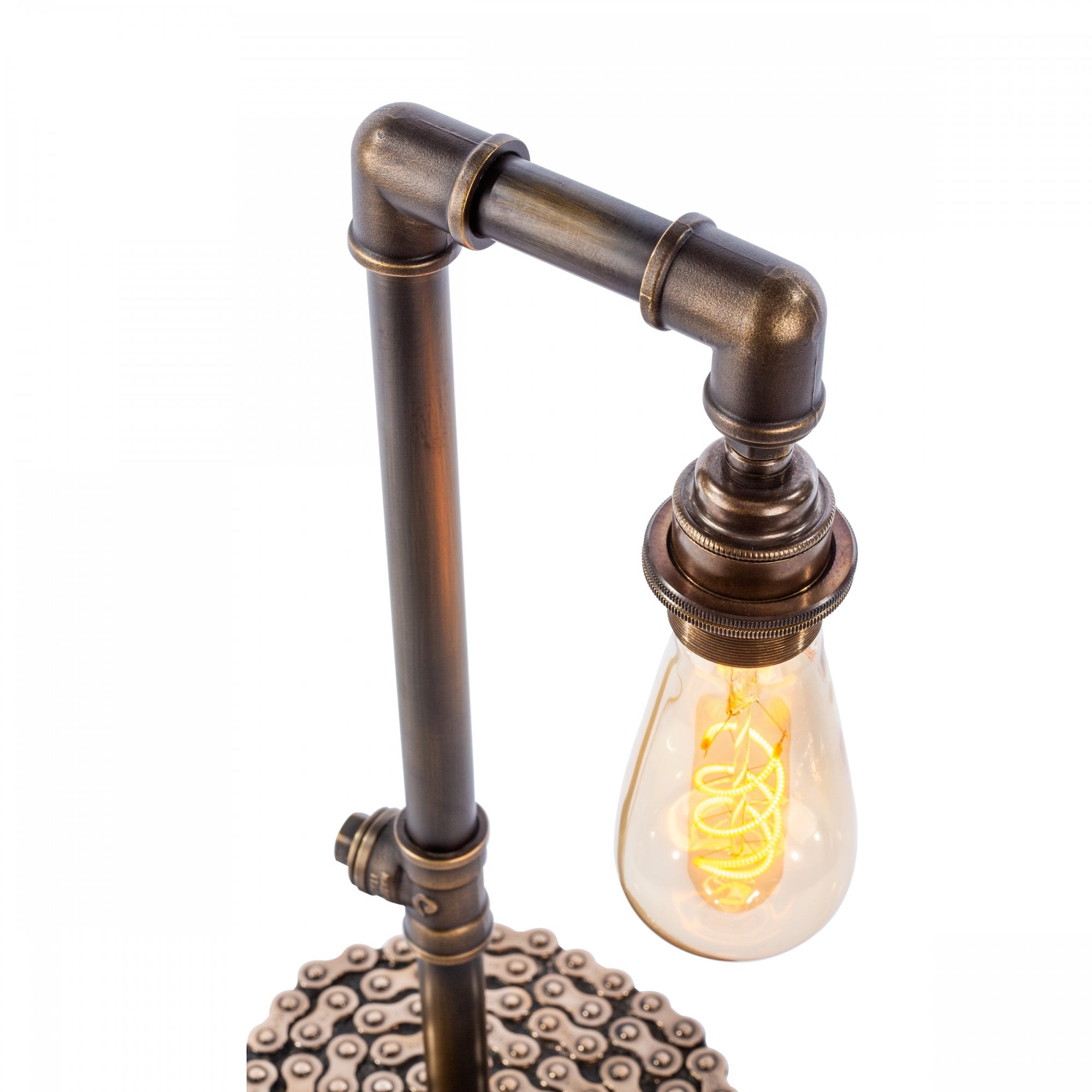 Loxley Industrial Single Table Lamp In Bronze Finish With Cage LOX4263