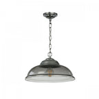 Webster Single Ceiling Pendant Light In Polished Chrome With Smoked Glass WEB0110C