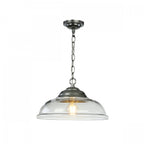 Webster Single Ceiling Pendant Light In Polished Chrome With Clear Glass WEB0146C