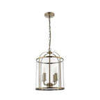 Traditional 4 Light Antique Brass Round Hanging Hall Ceiling Lantern