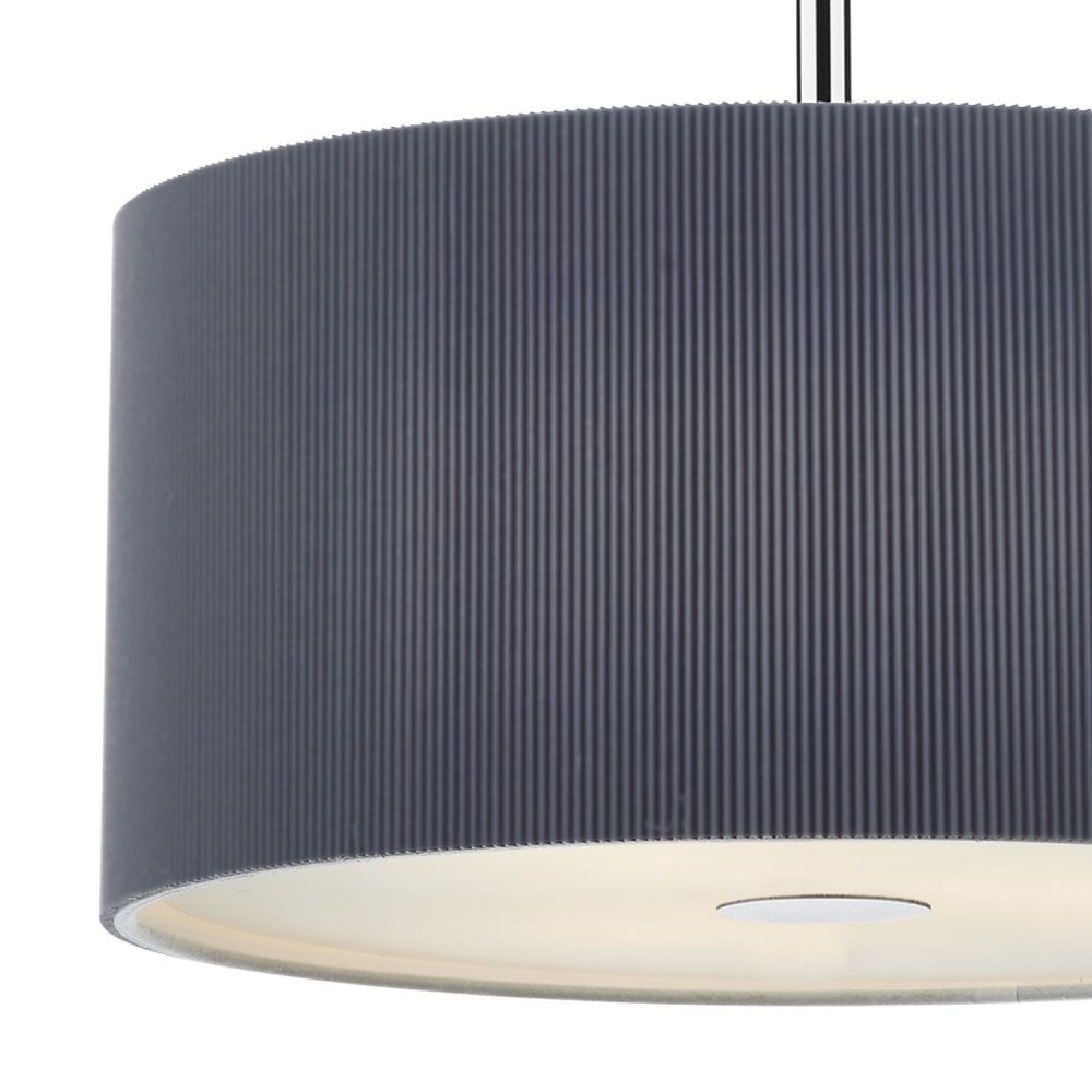 ZAR1039 Zaragoza 40cm Grey 3 Light Modern Ceiling Pendant