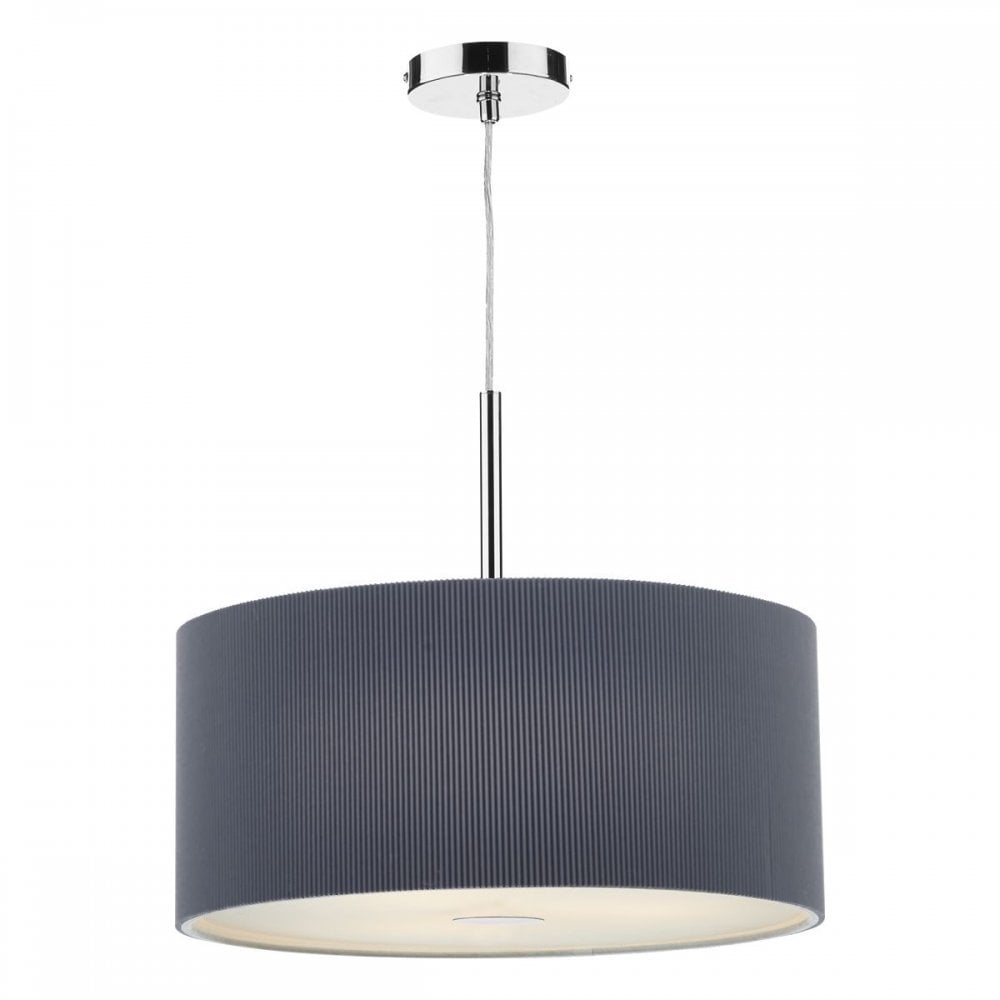 ZAR1739 Zaragoza 60cm Grey 3 Light Modern Ceiling Pendant