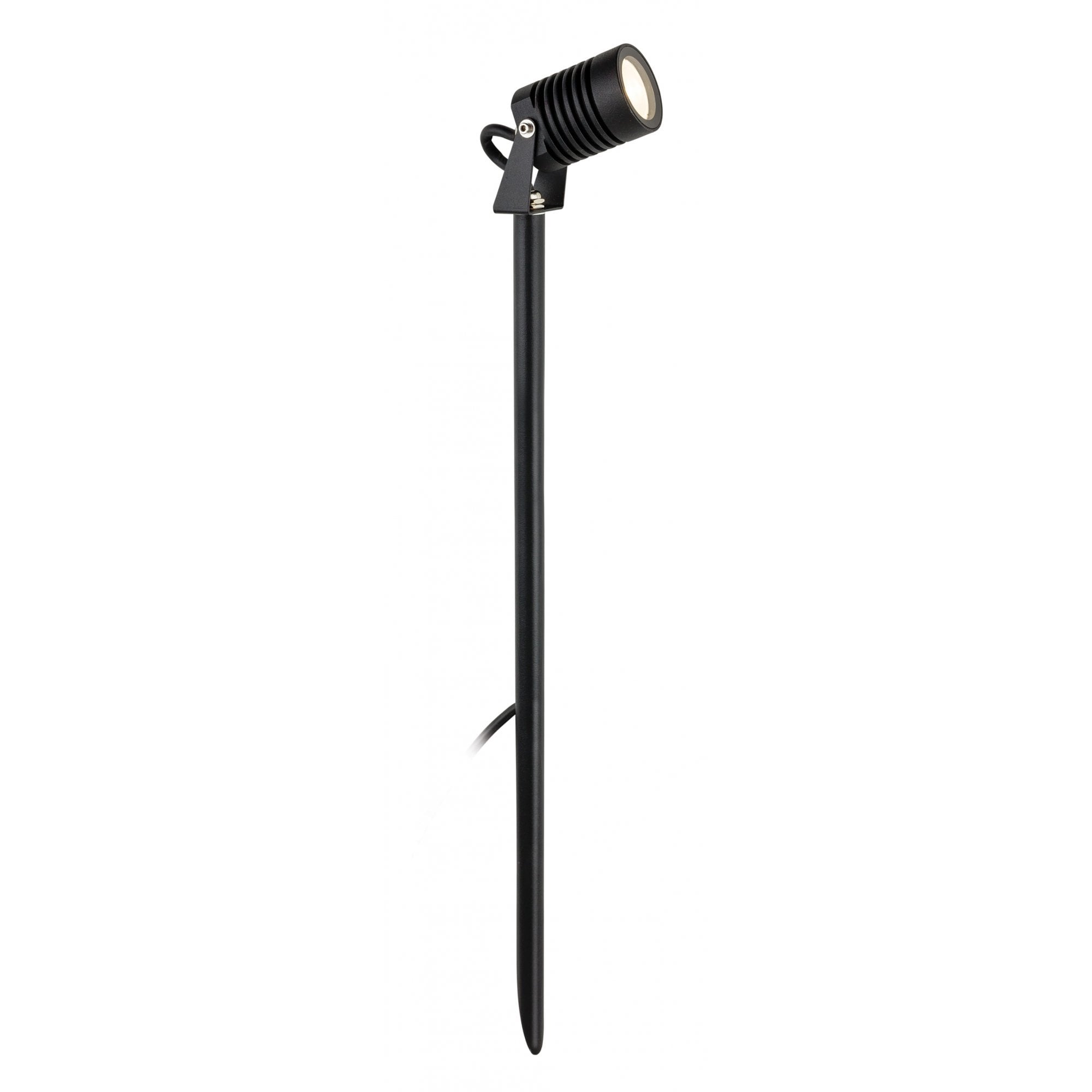 Veron LED Contemporary Outdoor Garden Spike Light In Black Finish - Long Pole 2832BK