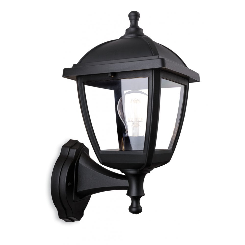 Palma Classic Outdoor Uplight Lantern In Black Finish 2815BK